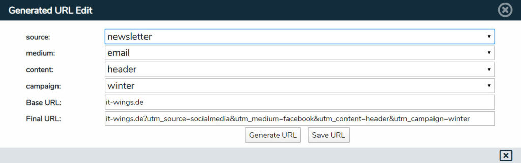 URL-Generator Screenshot